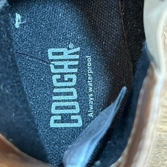 Cougar Womens Chelsea Boots 7 Brown Leather Ankle Zip Chunky Tan Zip Outerwear - Picture 10 of 16